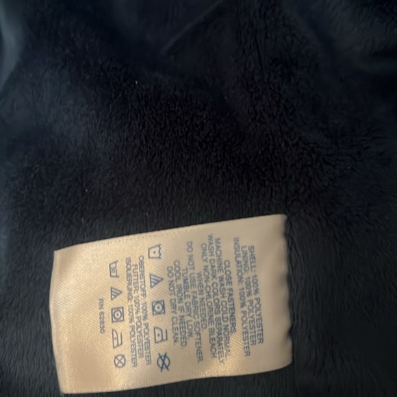 Lands End XL Juniors cozy dark turquoise jacket with hoddie inner soft fabric - Picture 11 of 15